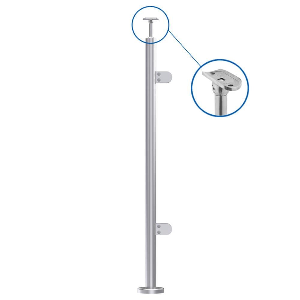 Stainless Steel Handrail Posts – 316 Mirror Polish Balustrade Posts & Uprights for Handrail & Glass Balustrade - Rackerman
