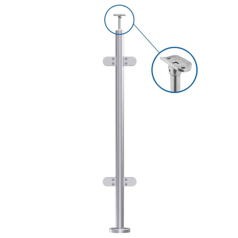 Stainless Steel Handrail Posts – 316 Mirror Polish Balustrade Posts & Uprights for Handrail & Glass Balustrade - Rackerman
