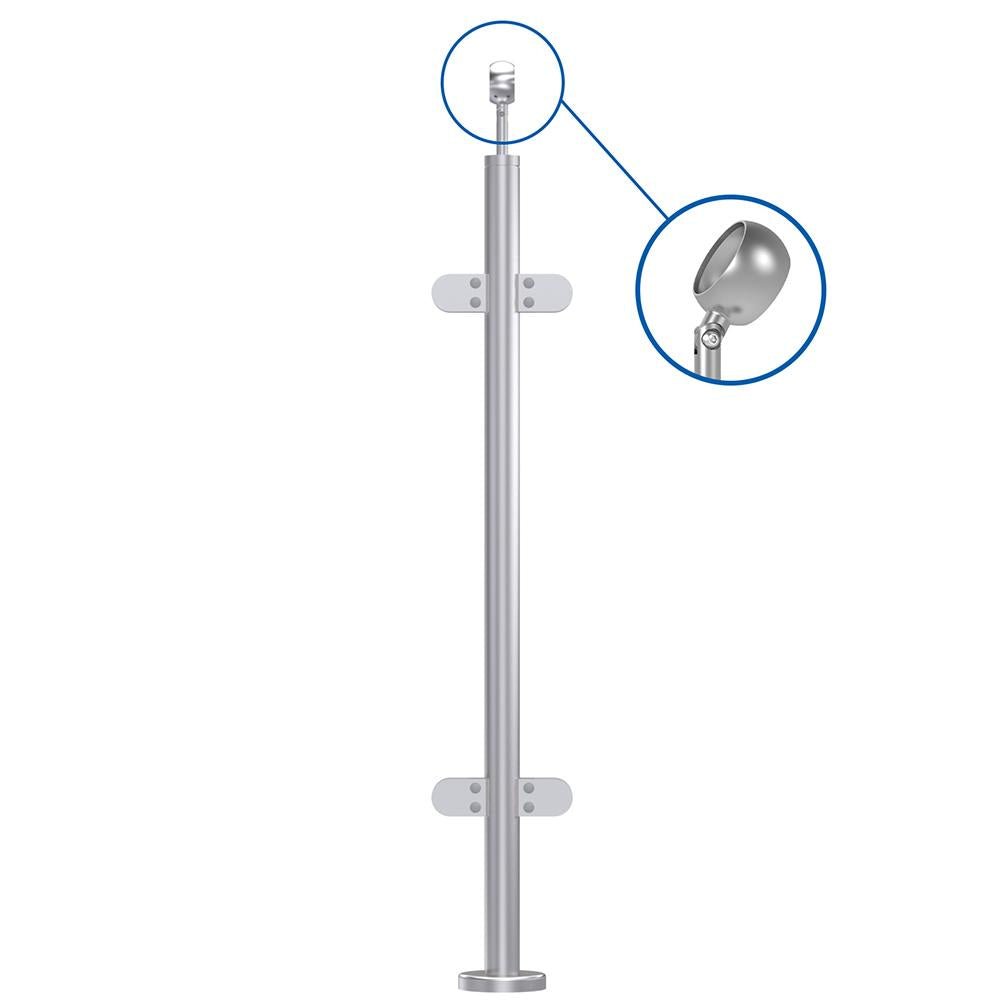 Stainless Steel Handrail Posts – 316 Satin (Marine Grade) - Rackerman