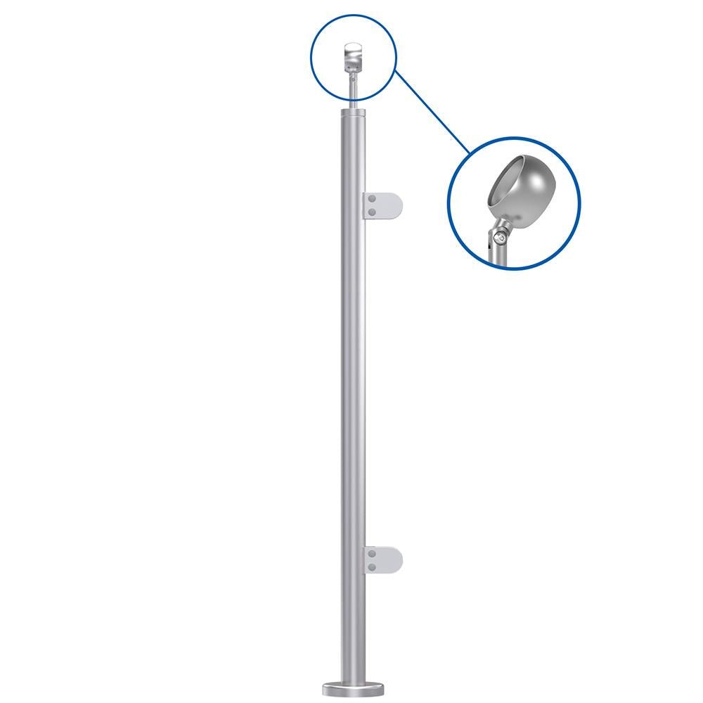 Stainless Steel Handrail Posts – 316 Satin (Marine Grade) - Rackerman