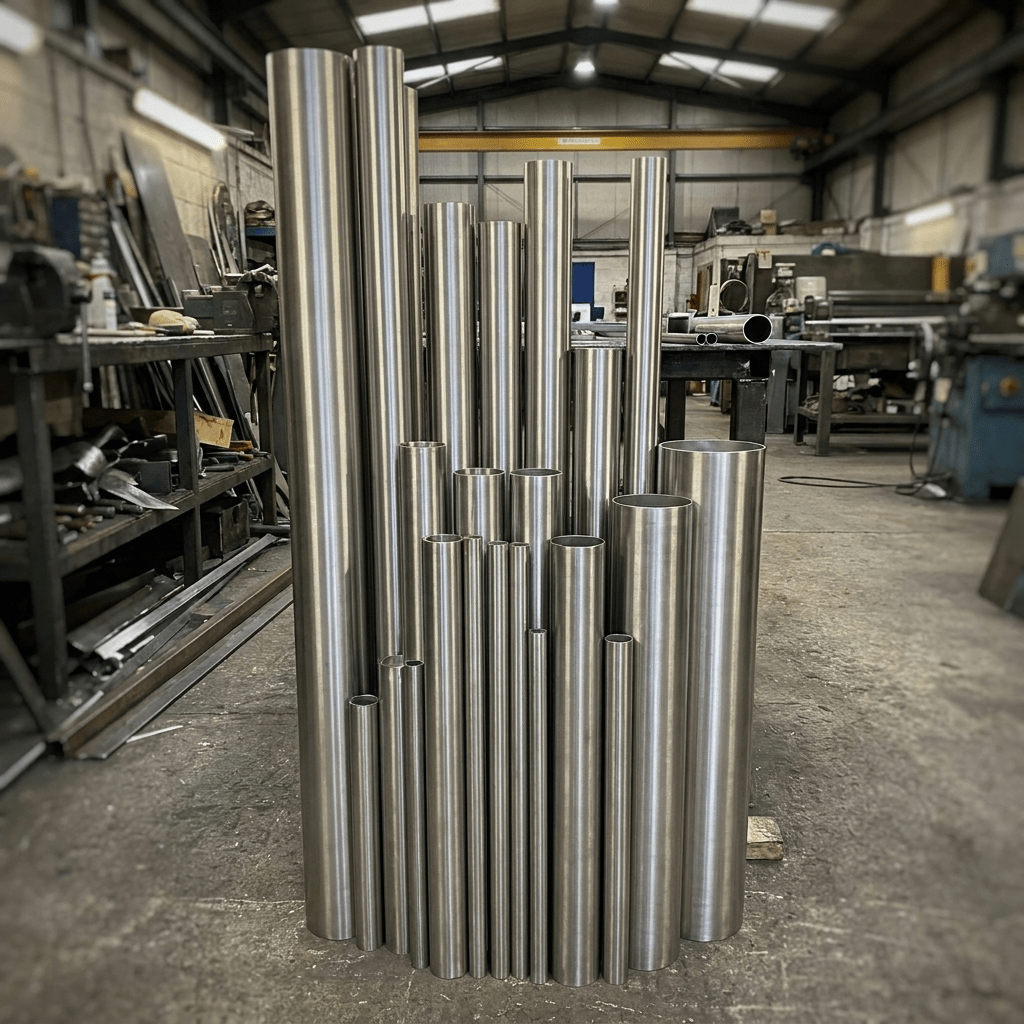Stainless Steel Round Tube - 304 & 316 Satin & Mirror Polish, 12mm to 48.3mm - Rackerman