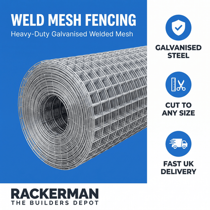 Weld Mesh Fencing — Heavy-Duty Galvanised Welded Mesh - Rackerman