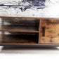 Industrial TV Stand Vintage Retro Cabinet Small Media Unit Rustic Metal Shelf
