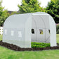 Large Galvanised Walk-in Greenhouse Poly Tunnel