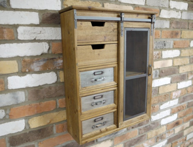 Industrial Vintage Wall Cabinet