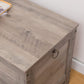 Chest Storage Organiser Toy Box Trunk Wooden Seat Shoe Bench, Beige and Black
