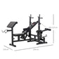 Multi-Position Weight Bench, Weight & Bar Rack Stand