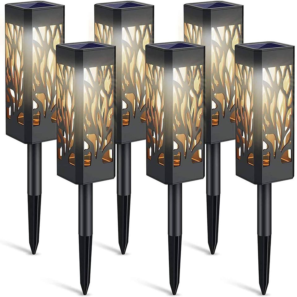 Outdoor Solar Lights , 6 Pack in Warm White