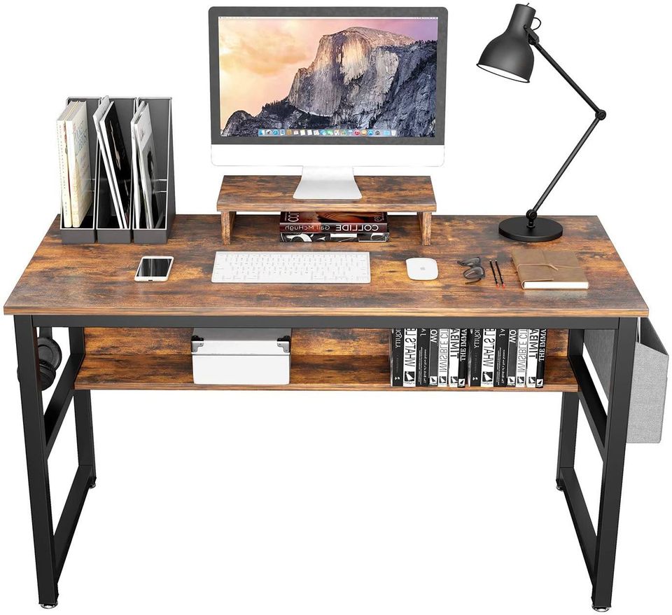 Computer Desk, Industrial Writing Desk 47in
