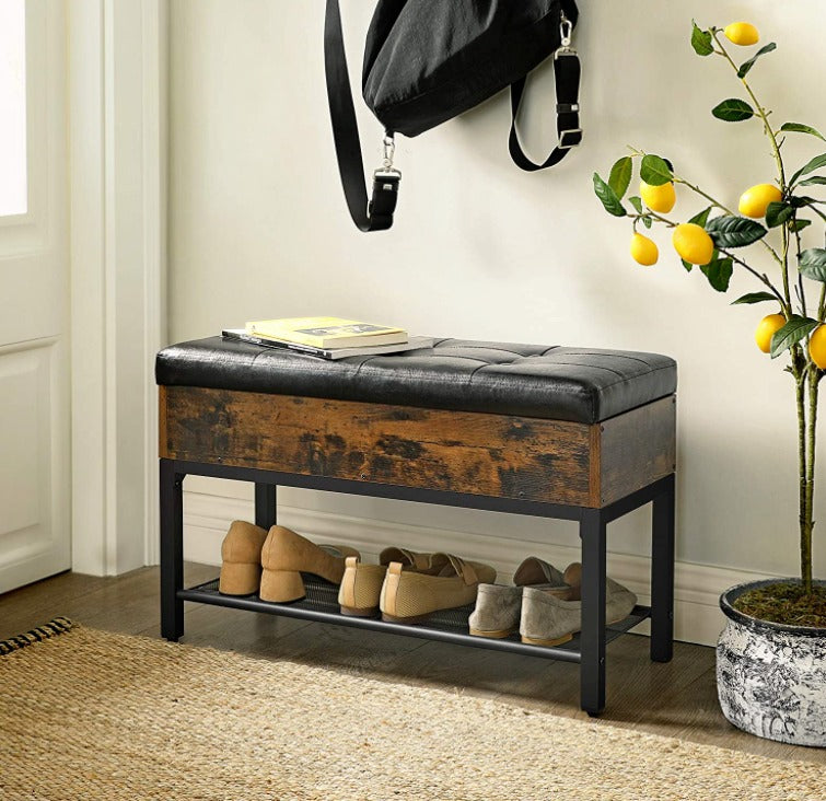 Rustic Shoe Rack / Boot Storage Bench – Rusticabby