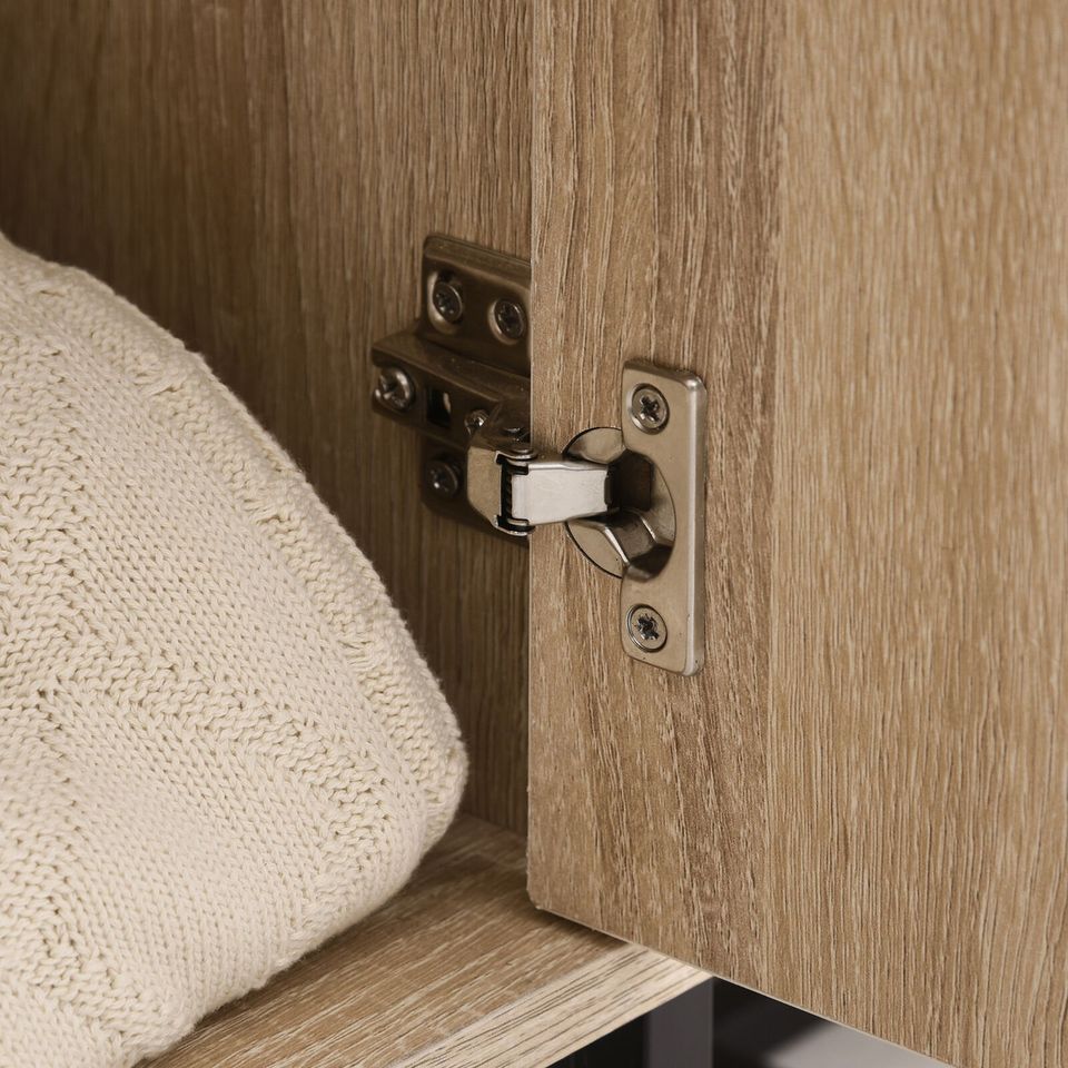 Embossed Arrow Storage Cabinet w/ Adjustable Shelf Metal Frame Handles