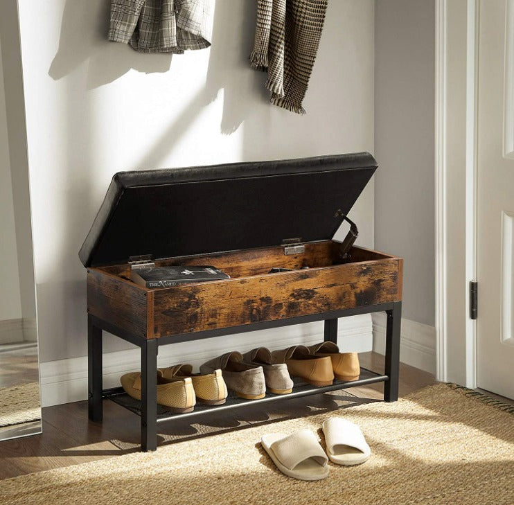 Rustic Shoe Rack / Boot Storage Bench – Rusticabby
