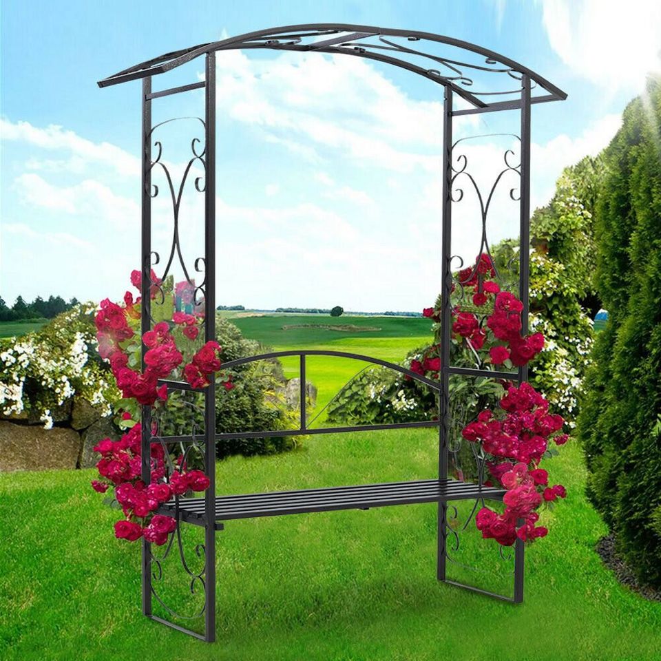 Garden Arch with Iron Seat