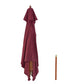 3x3m Patio Garden Sun Umbrella Sunshade Folding Bamboo Parasol W/ 2 Pulley in Red Wine