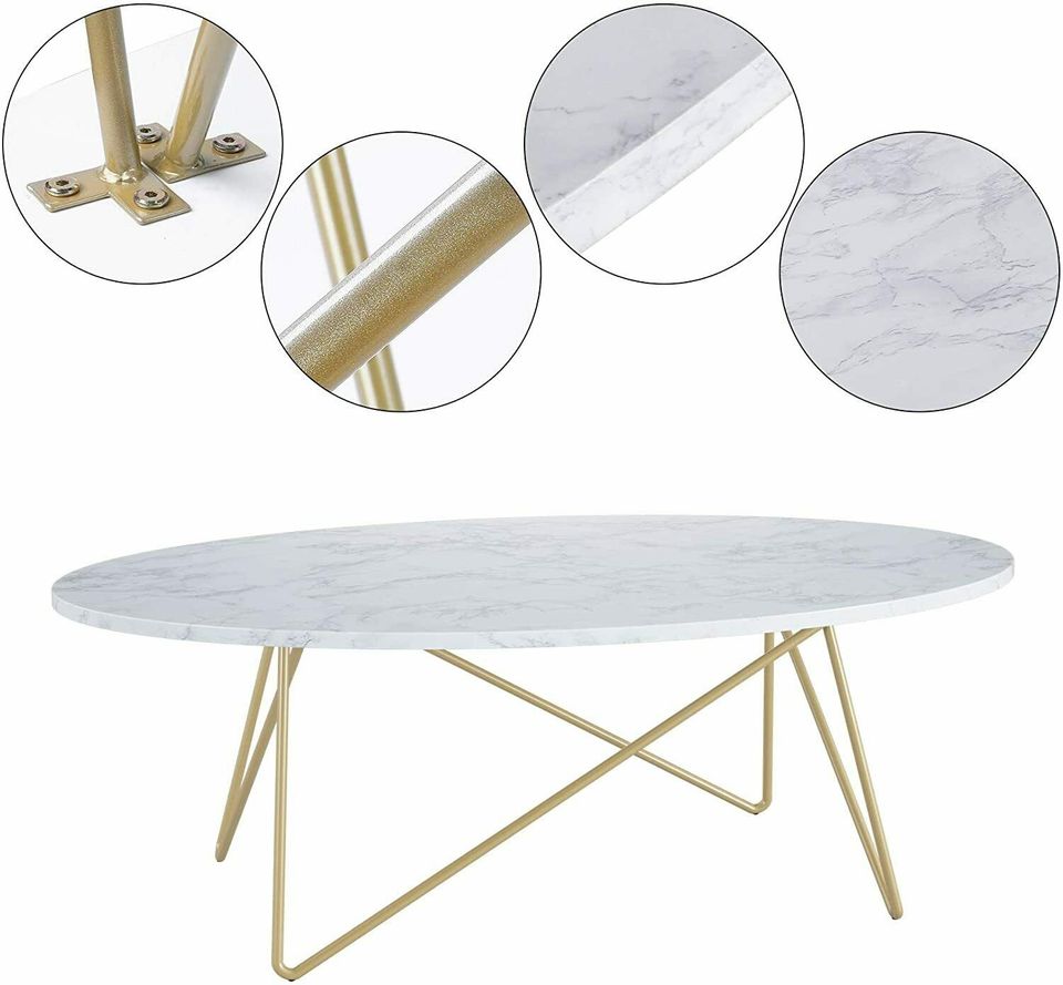 Coffee Table Modern Table Marble Effect