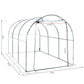 Greenhouse/Poly Tunnel Solid Tube Frame Walk-in 3m x 2m