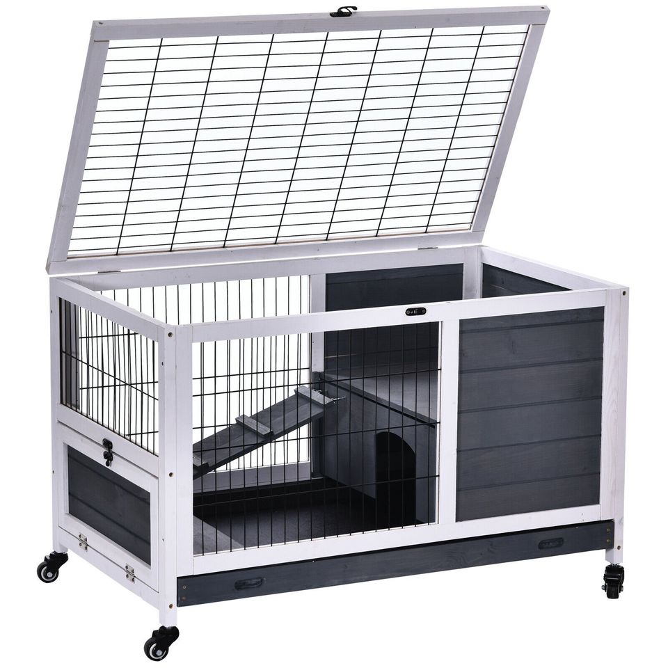 Good life new two best sale floors wooden rabbit hutch