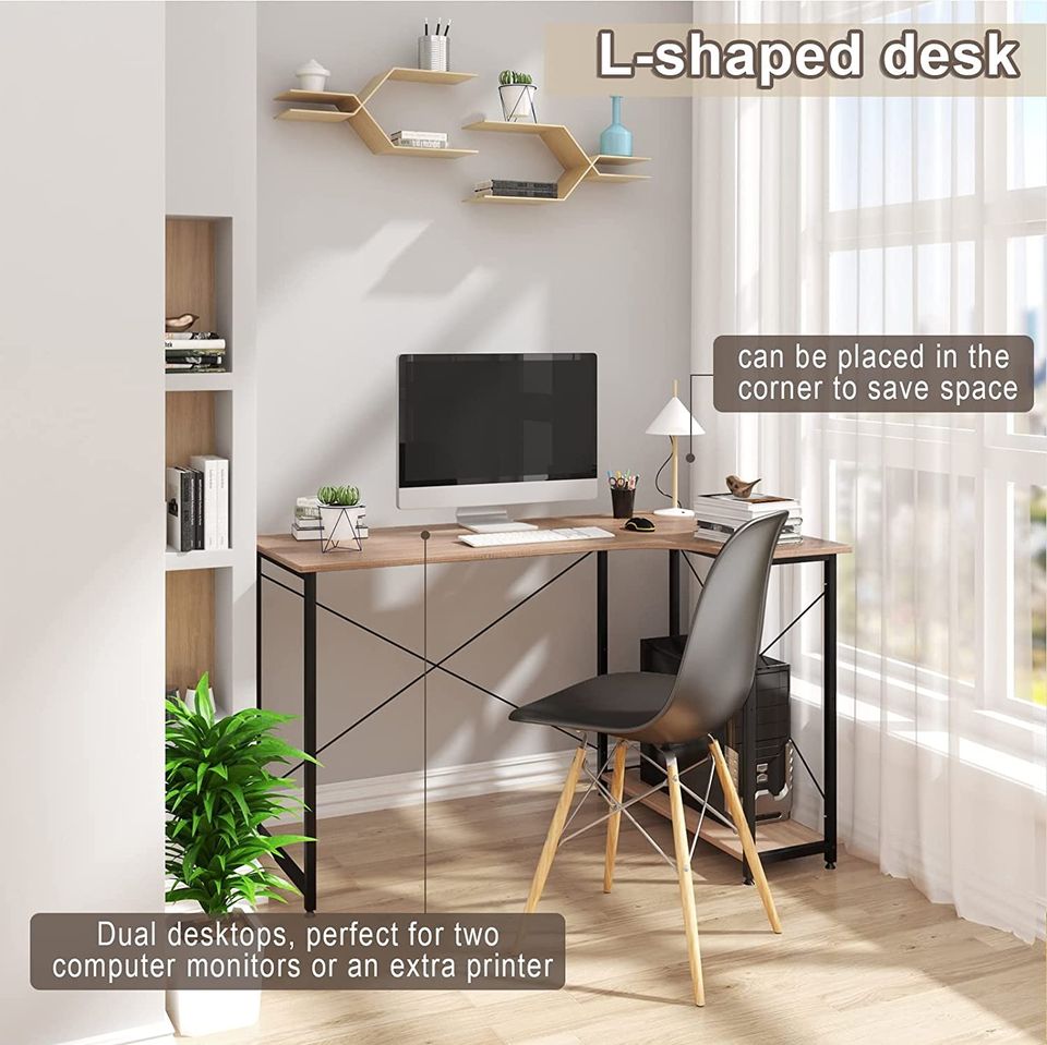 W deals shaped desk