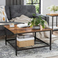 Square Coffee Dinner Drinks Table Industrial Style