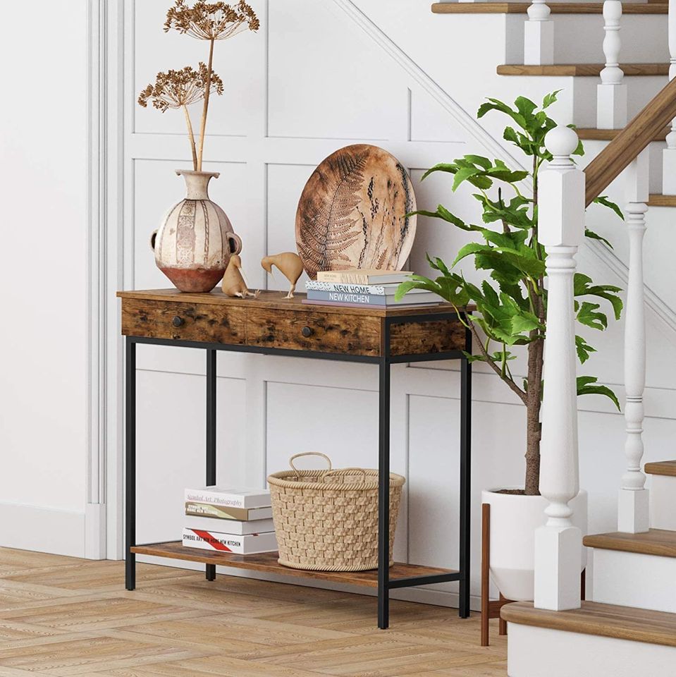 Home Industrial Rustic Console Entrance Sofa Table