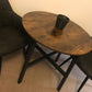 Dining Round Kitchen Table Living Room Office Industrial Rustic Brown Food Drinks Breakfast Unit