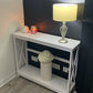 White Slim Console Table Narrow Hallway Entryway Table