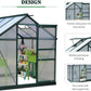 6ft x 6ft Garden Greenhouse Outdoor Plants Grow Shed w/ Galvanized Base