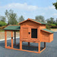 Wooden Poultry Chicken Coop Nesting Outdoor Chick Habitat Box Garden Yard Coup w/Ramp & Run