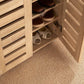 Oslo 2 Door Oak Wooden Shoe Storage Cabinet Rack Stand Cupboard Hallway Boot Footwear Unit