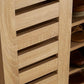 Oslo 2 Door Oak Wooden Shoe Storage Cabinet Rack Stand Cupboard Hallway Boot Footwear Unit