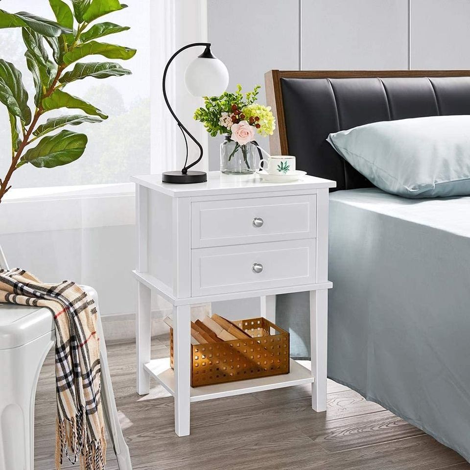 Set of deals white bedside tables