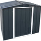 6' x 4' Metal Garden Shed Galvanized Outdoor Patio Tools Equipment Storage Box Cabinet Cupboard