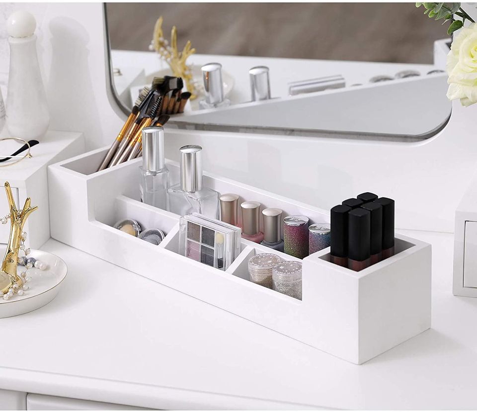 Acrylic makeup vanity deals table