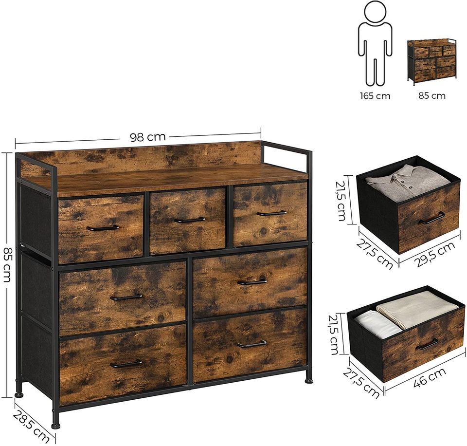 Fabric Chest of Drawers Bedroom Storage Unit