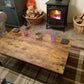 Rustic 2-Tier Wooden Retro Coffee Table