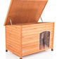 Small Insulated Dog Kennel. Wooden Puppy Kennel House with Removable Floor
