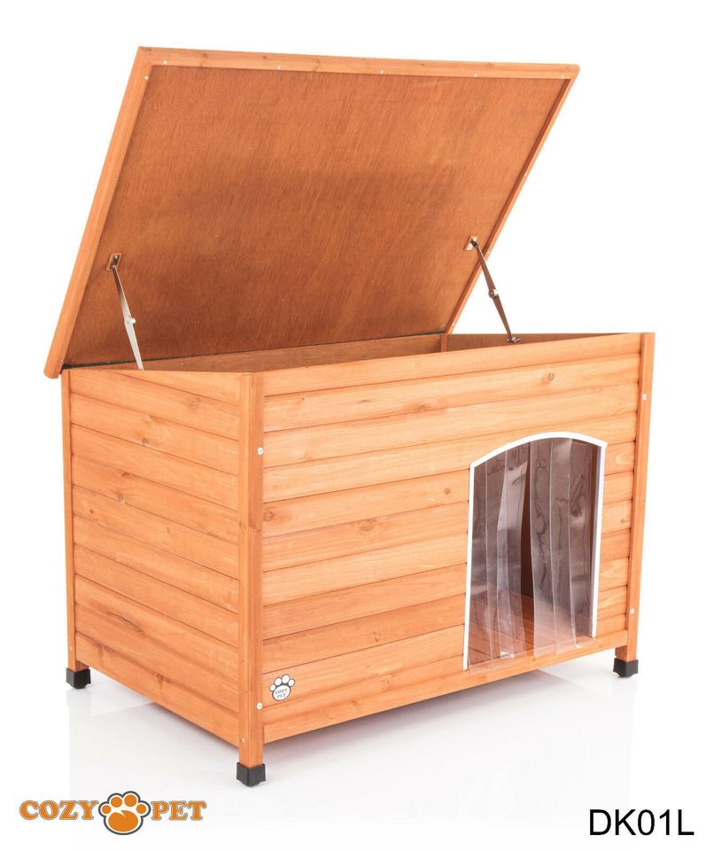 Small Insulated Dog Kennel. Wooden Puppy Kennel House with Removable Floor