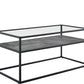 Modern Coffee Table with Reversible Shelf