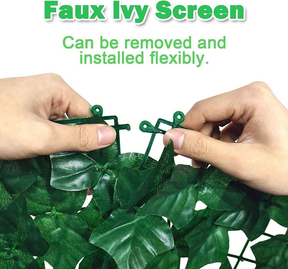 Fake Faux Ivy Hedge Outdoor Garden Patio Fence
