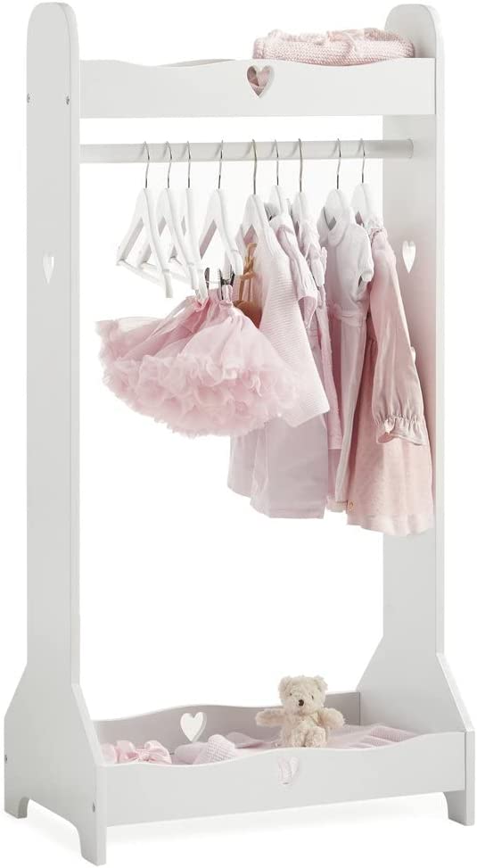 White Wooden Dress Rail for Children