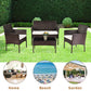 Outdoor Living Room Balcony Rattan Furniture Four-Piece-Brown