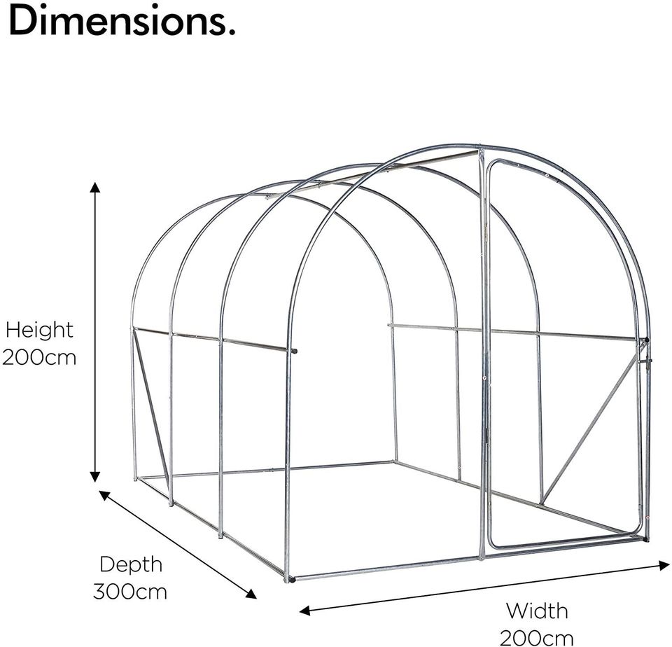 Polytunnel Greenhouse Multiple Sizes - Rackerman