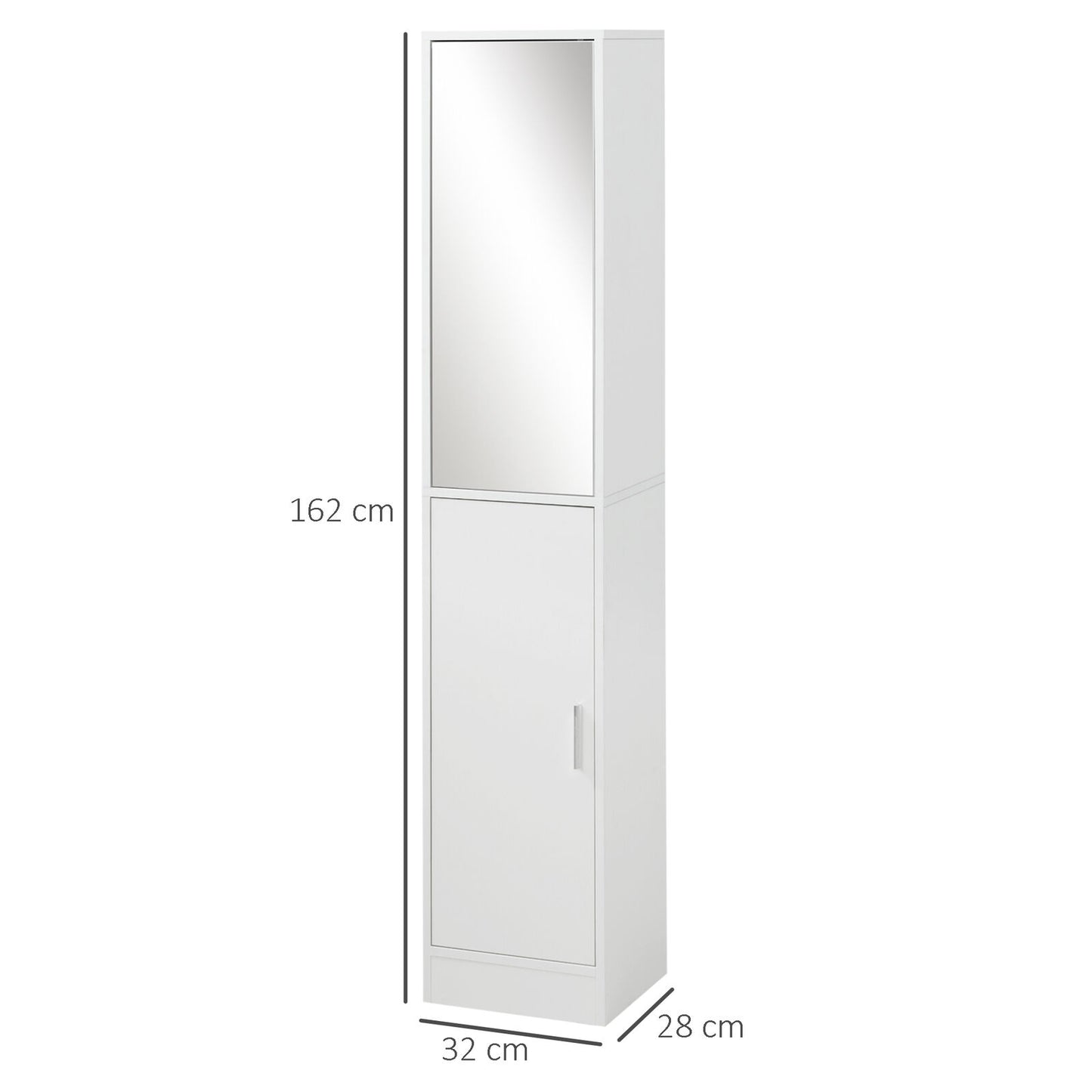 Tall Mirrored Bathroom Cabinet