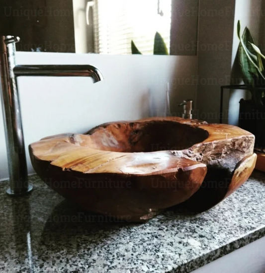 Rustic Wooden Sink Basin