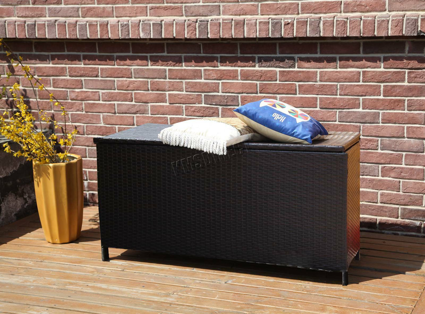 Garden Furniture Rattan Storage Box