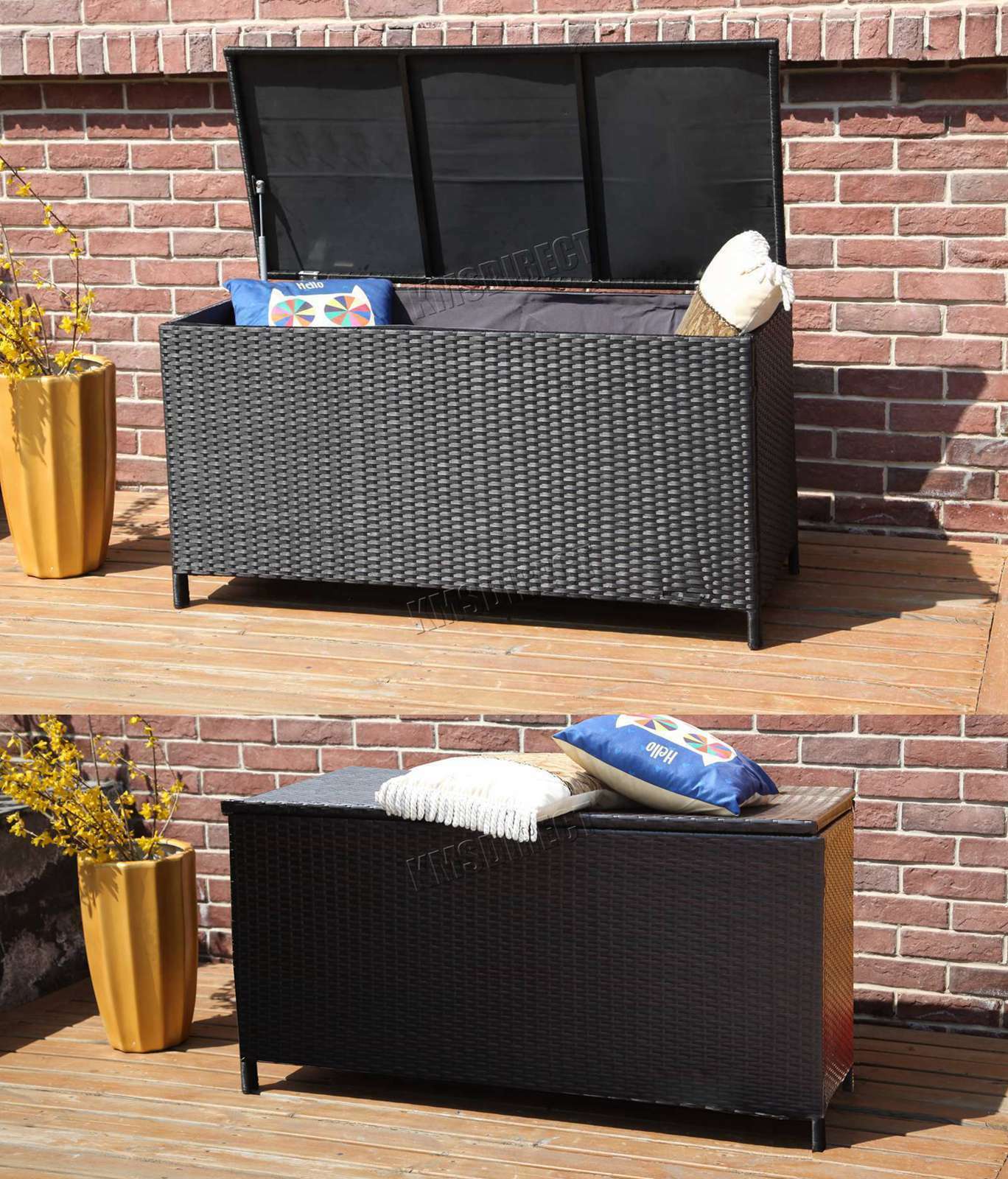 Garden Furniture Rattan Storage Box