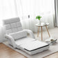 Adjustable Folding Lazy Sofa Bed with Armrests and Pillow