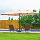 New 4.6M Garden Patio Parasol Umbrella UPF30 Sun Shade