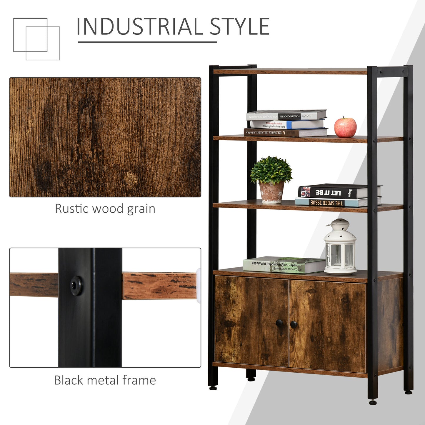 Multifunctional Bookshelf Storage Cabinet mc