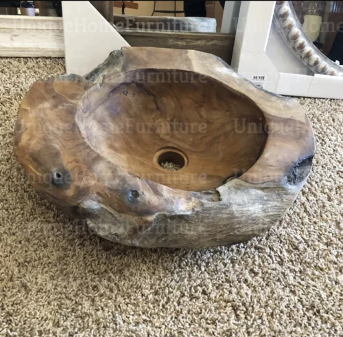 Rustic Wooden Sink Basin